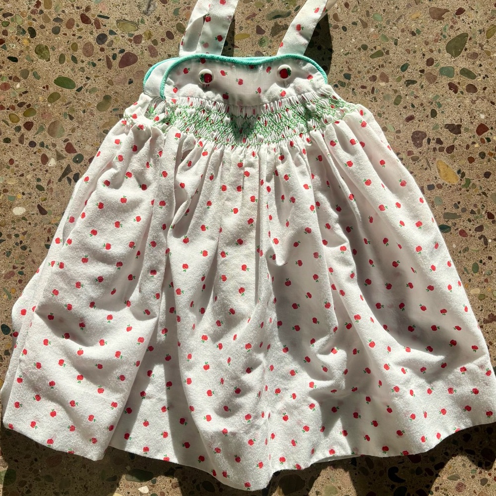 Vintage Cherry Print Baby Dress
